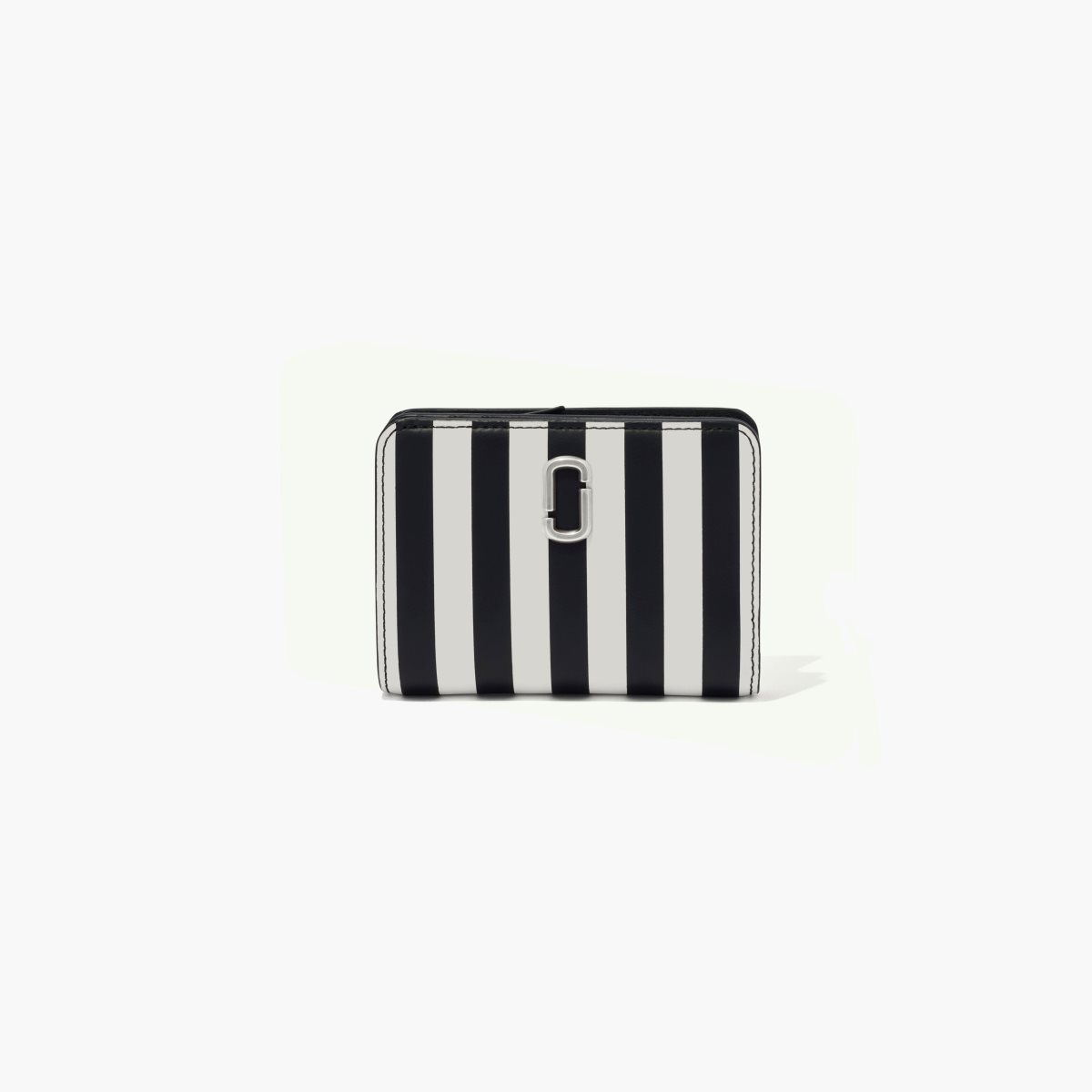 Marc Jacobs A Rayas J Marc Mini Compact Wallet Negras Blancas | 6725014-TQ