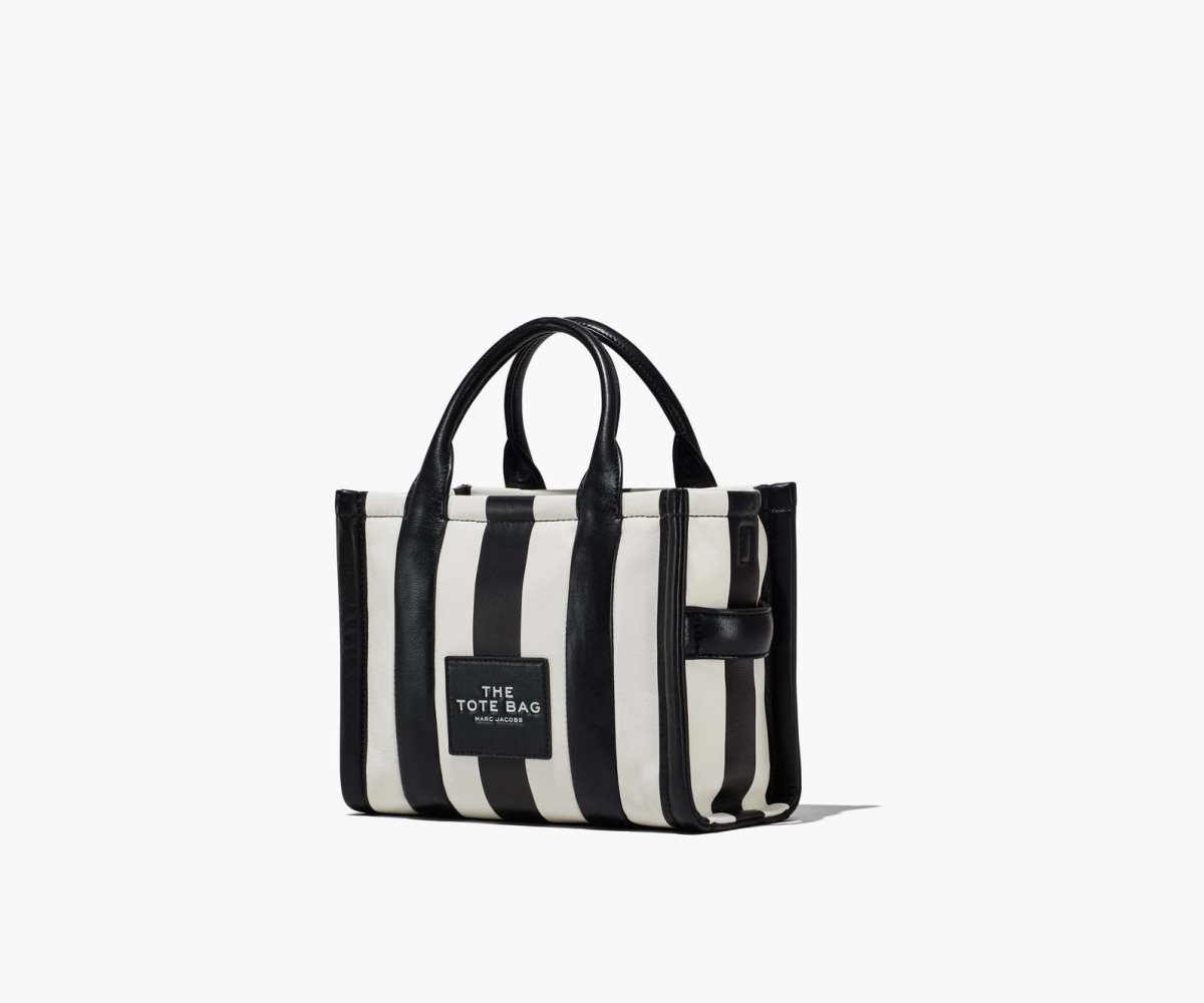 Marc Jacobs A Rayas Mini Tote Bag Negras Blancas | 2165073-LS