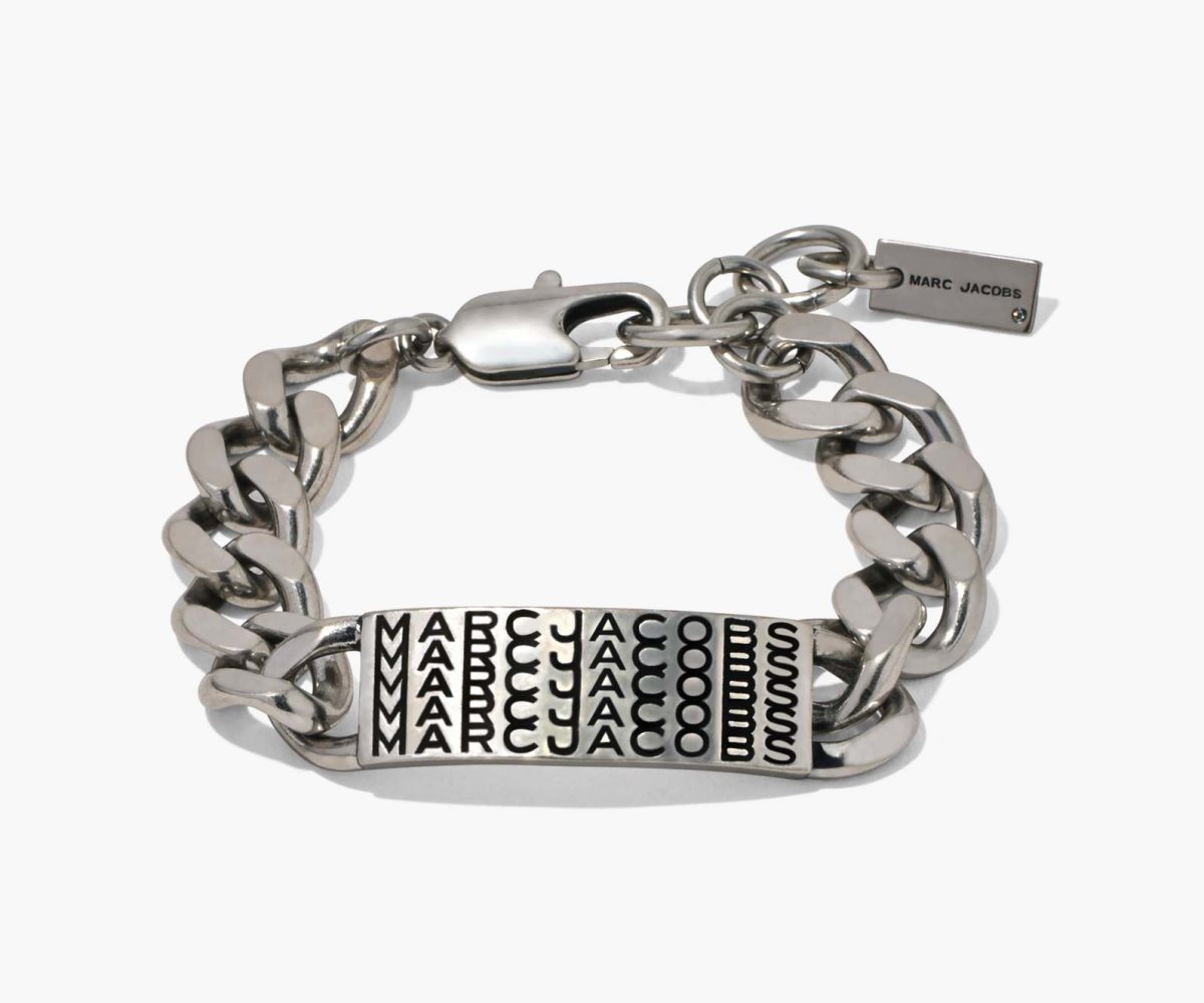 Marc Jacobs Barcode Monogram ID Chain Bracelet Plateadas | 0479815-GK