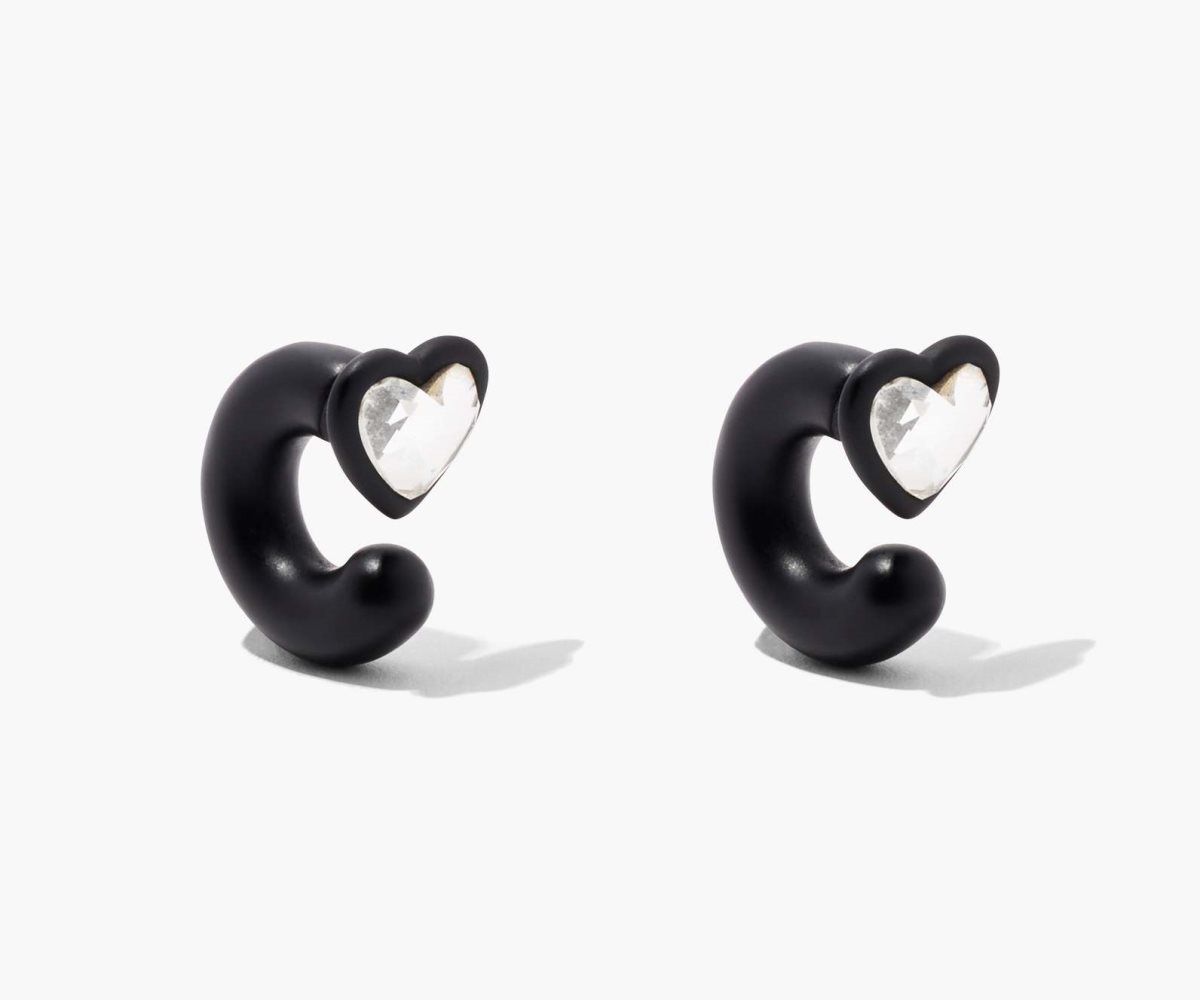 Marc Jacobs Charmed Heart Hoops DTM Negras Multicolor | 1263405-LN