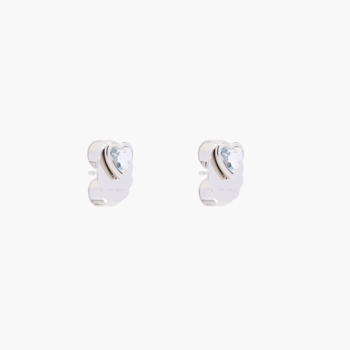 Marc Jacobs Charmed Heart Stud Earrings Plateadas | 4801397-KA