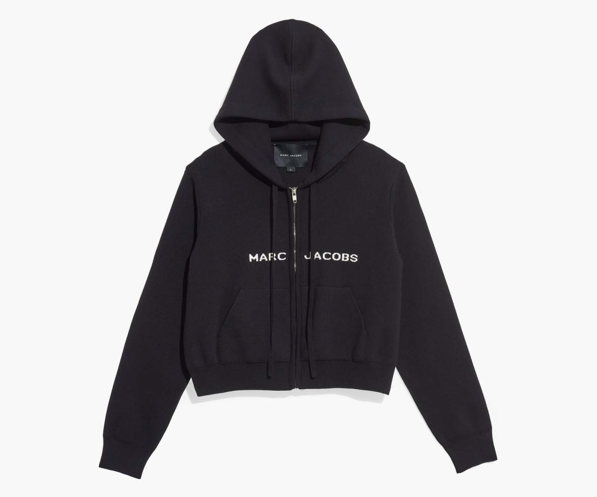 Marc Jacobs Cropped Zip Hoodie Negras | 1623748-JN