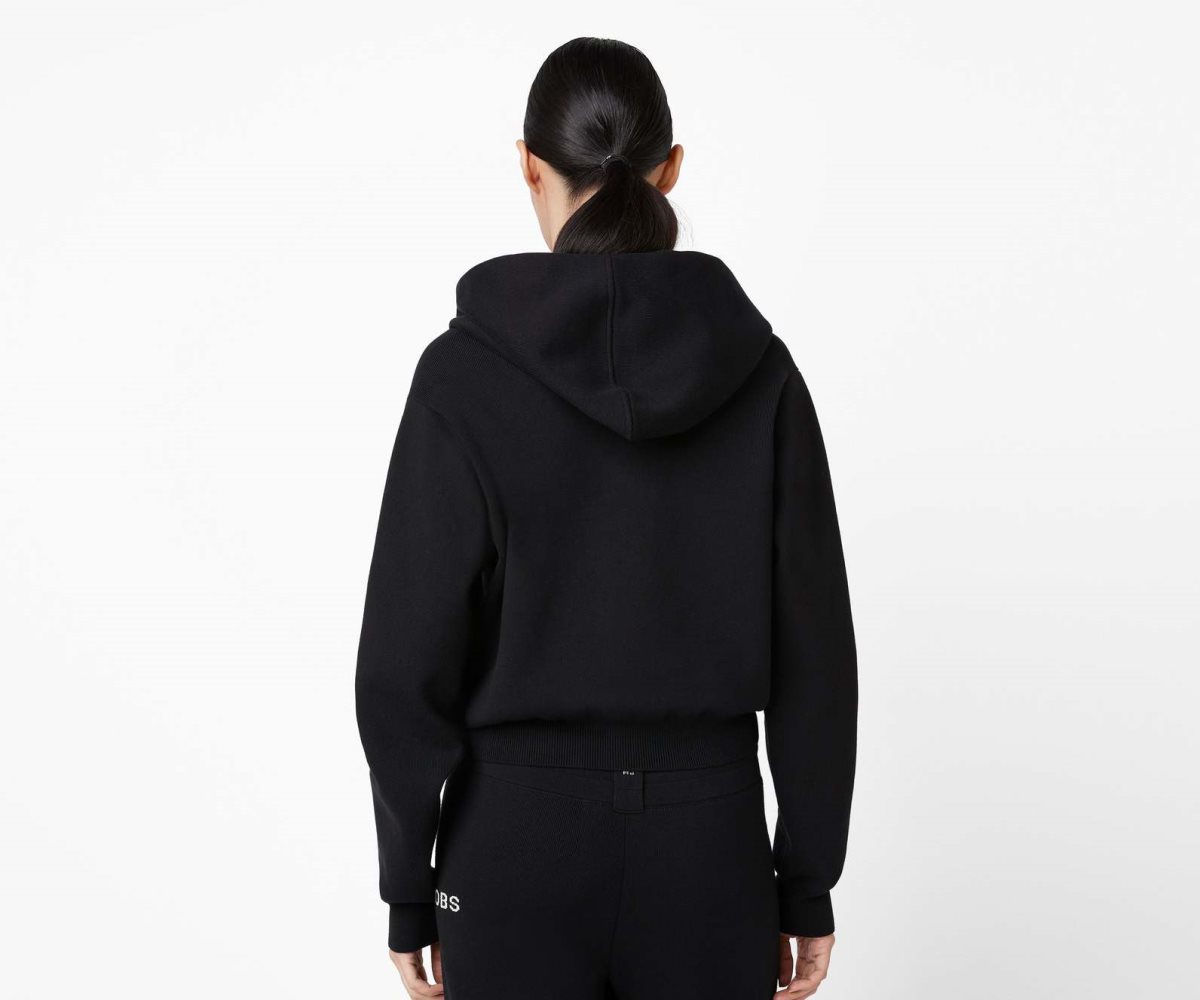 Marc Jacobs Cropped Zip Hoodie Negras | 1623748-JN