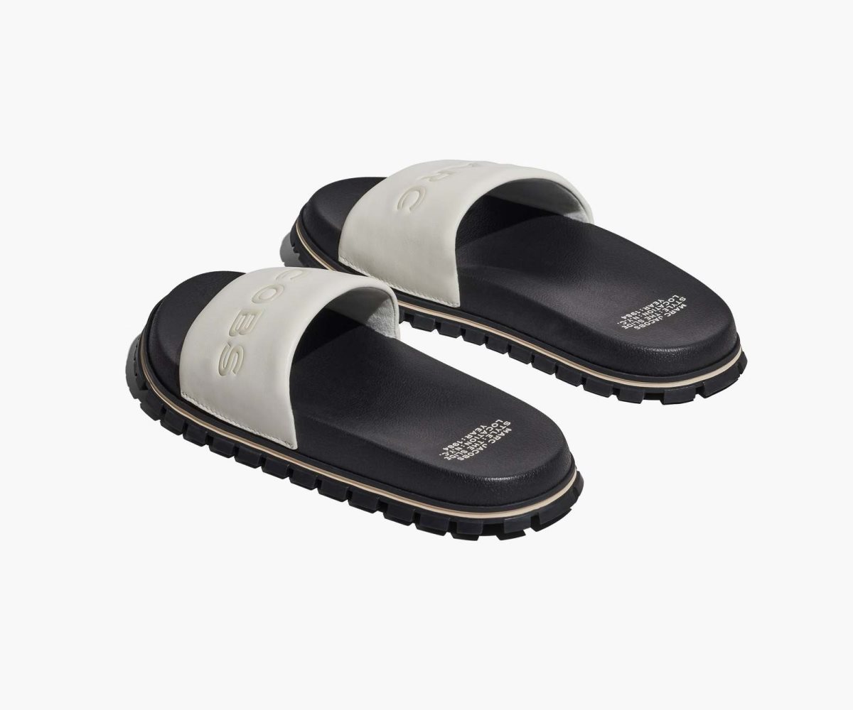 Marc Jacobs Cuero Chanclas Blancas | 2468397-GC