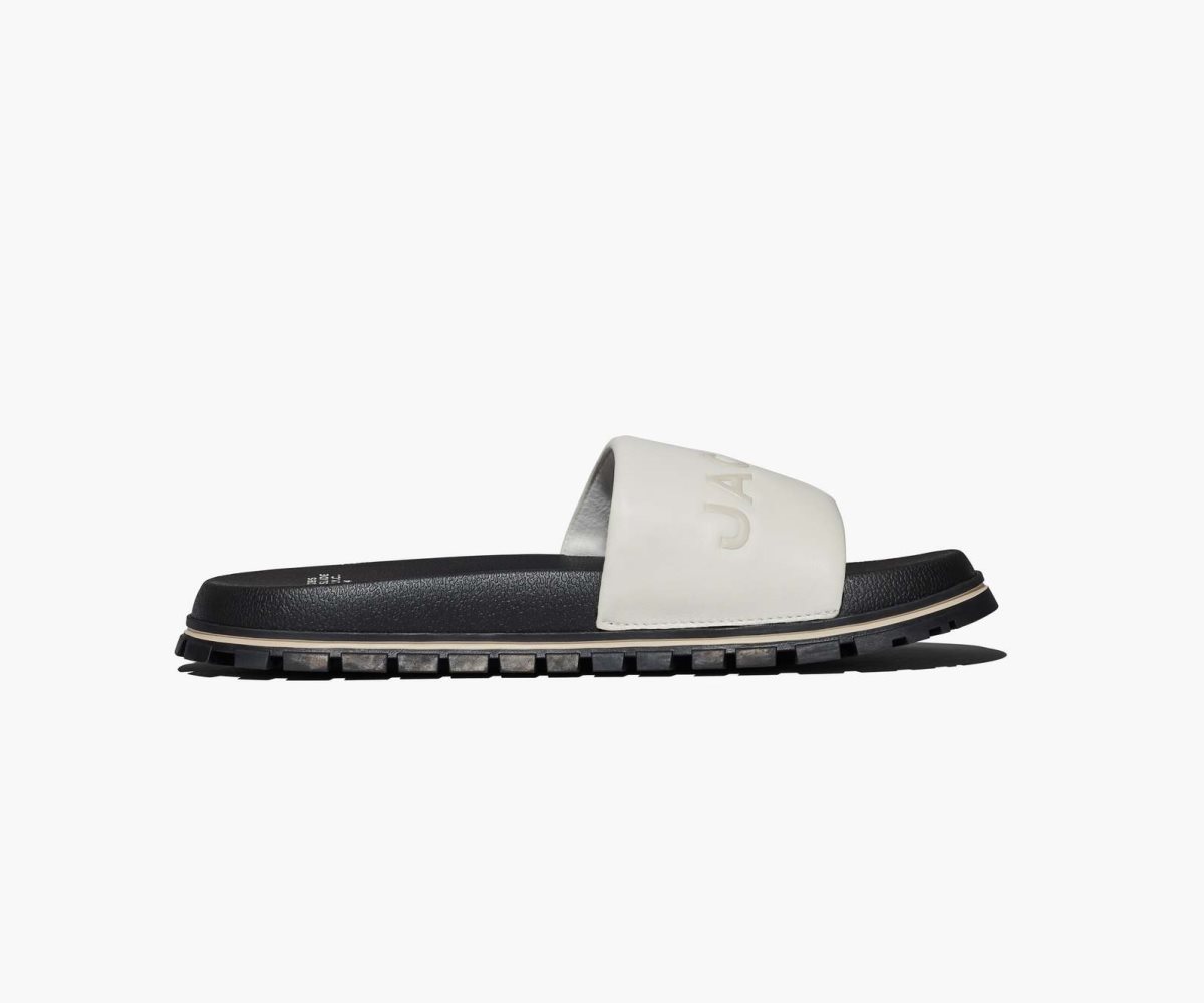 Marc Jacobs Cuero Chanclas Blancas | 2468397-GC