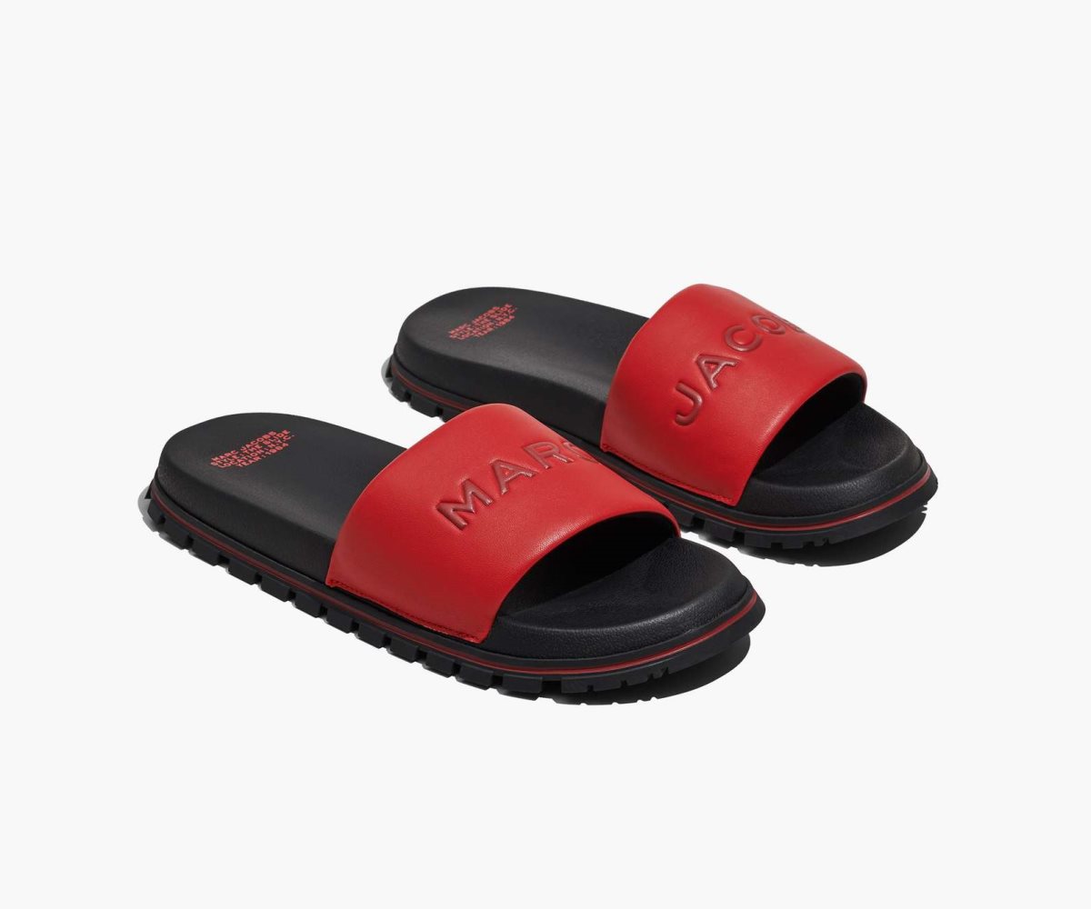 Marc Jacobs Cuero Chanclas Rojas | 0862539-FL