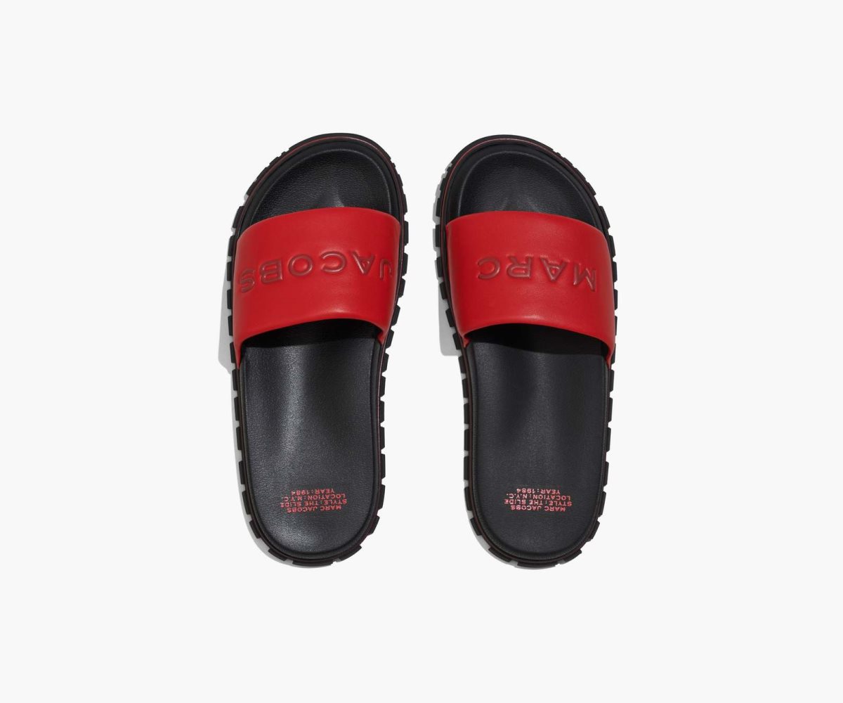 Marc Jacobs Cuero Chanclas Rojas | 0862539-FL