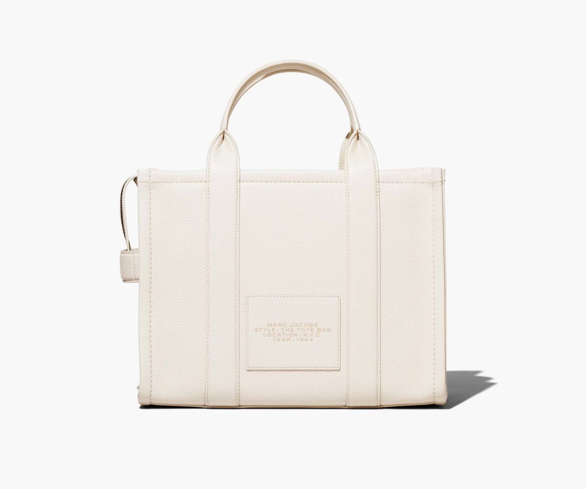 Marc Jacobs Cuero Medium Tote Bag Plateadas | 1569437-ZX