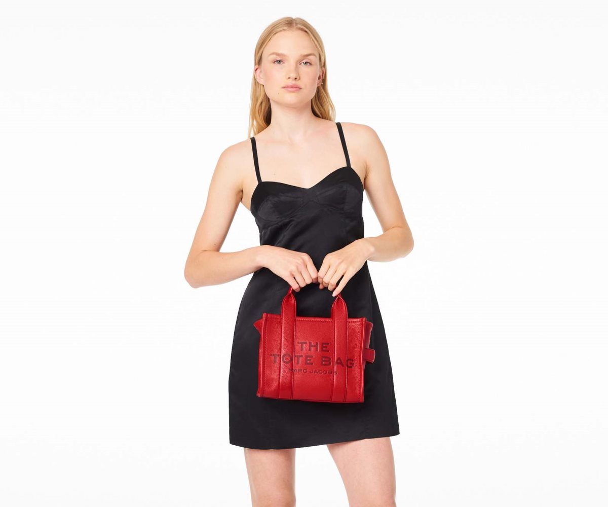 Marc Jacobs Cuero Mini Tote Bag Rojas | 2486103-YB