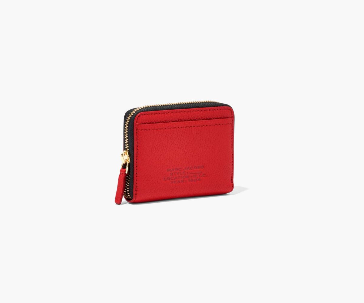 Marc Jacobs Cuero Zip Around Wallet Rojas | 9627354-WN