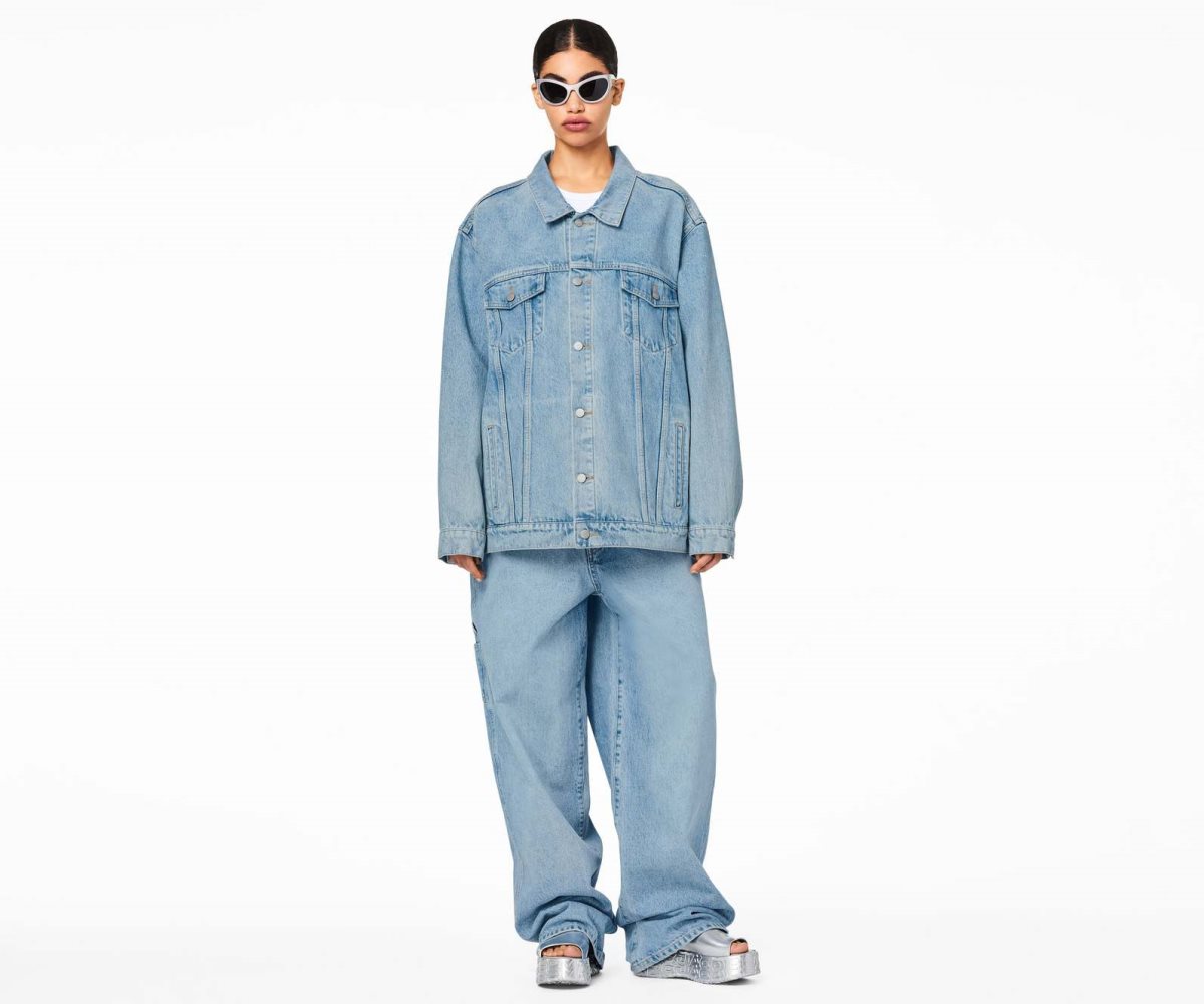 Marc Jacobs Denim Trucker Jacket Naranjas Azules | 4729801-HD