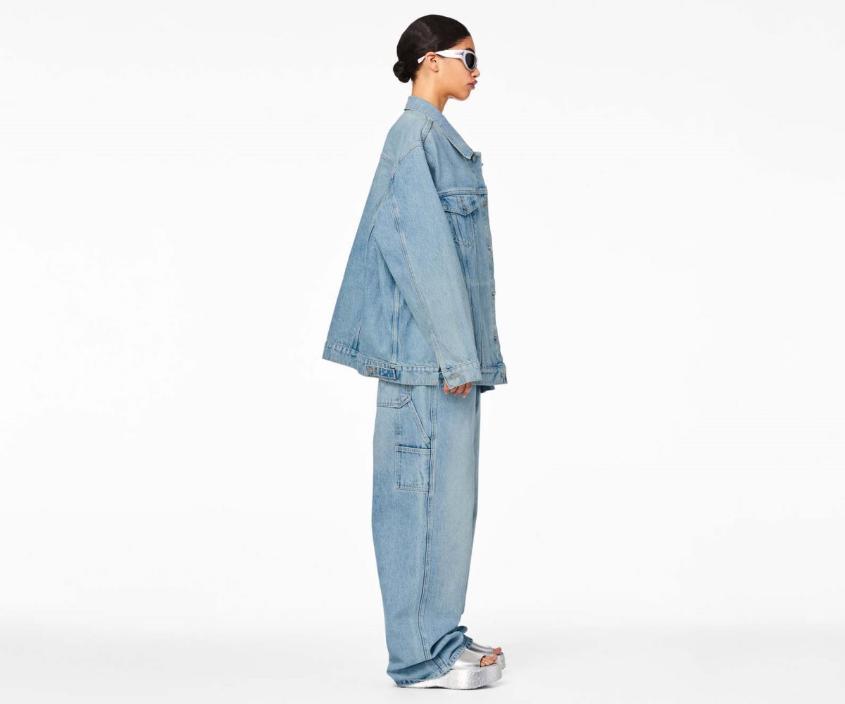 Marc Jacobs Denim Trucker Jacket Naranjas Azules | 4729801-HD