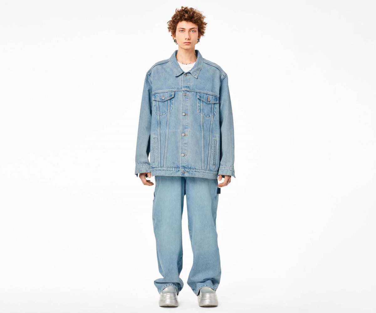 Marc Jacobs Denim Trucker Jacket Naranjas Azules | 4729801-HD