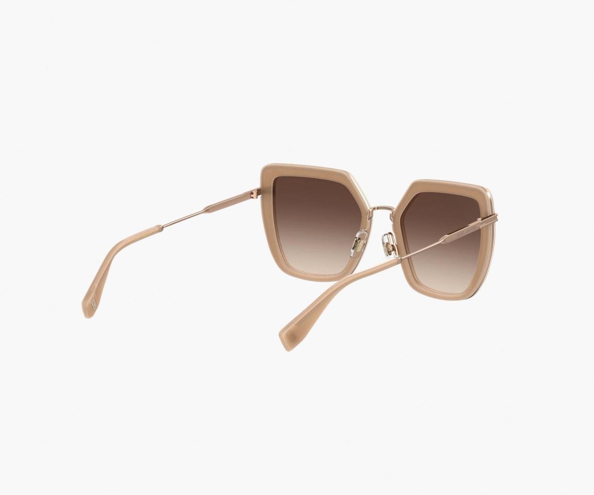 Marc Jacobs Icon Oversized Butterfly Sunglasses Beige Doradas | 8073956-MD