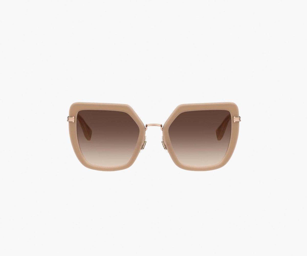 Marc Jacobs Icon Oversized Butterfly Sunglasses Beige Doradas | 8073956-MD