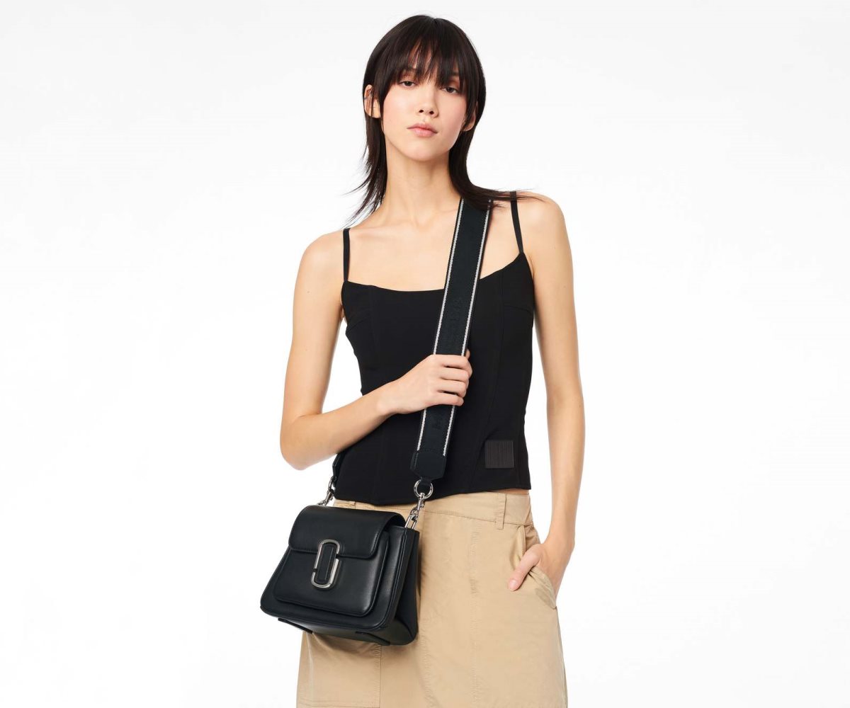 Marc Jacobs J Marc Chain Mini Satchel Negras Plateadas | 7342985-YT