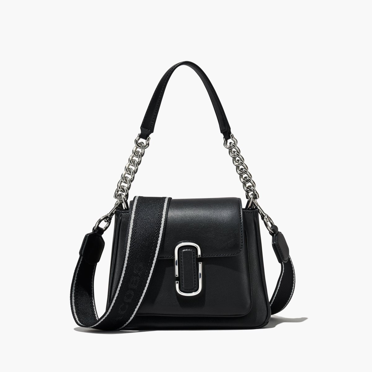 Marc Jacobs J Marc Chain Mini Satchel Negras Plateadas | 7342985-YT