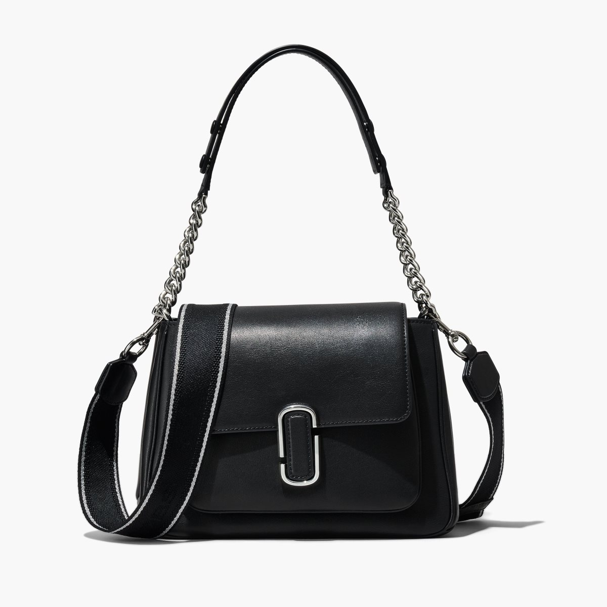 Marc Jacobs J Marc Chain Satchel Negras Plateadas | 7402351-CY