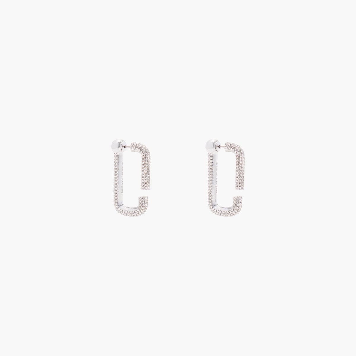 Marc Jacobs J Marc Crystal Hoops Plateadas | 8694327-QH