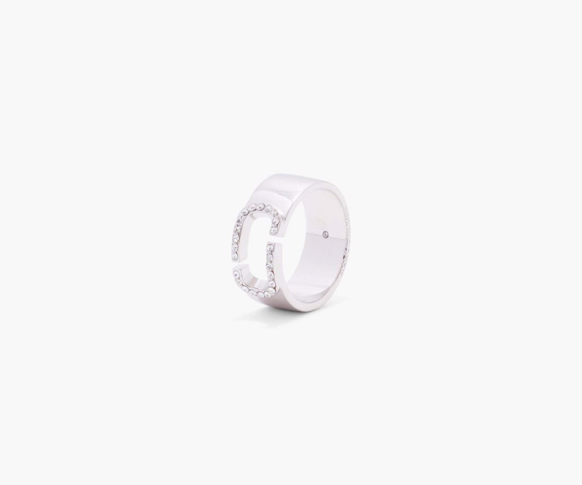 Marc Jacobs J Marc Crystal Ring Plateadas | 5197462-OS