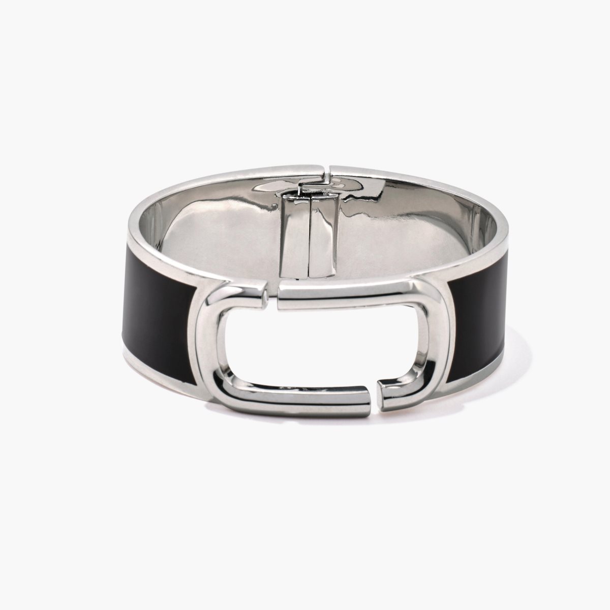 Marc Jacobs J Marc Large Hinge Bangle Negras Plateadas | 6105293-EC