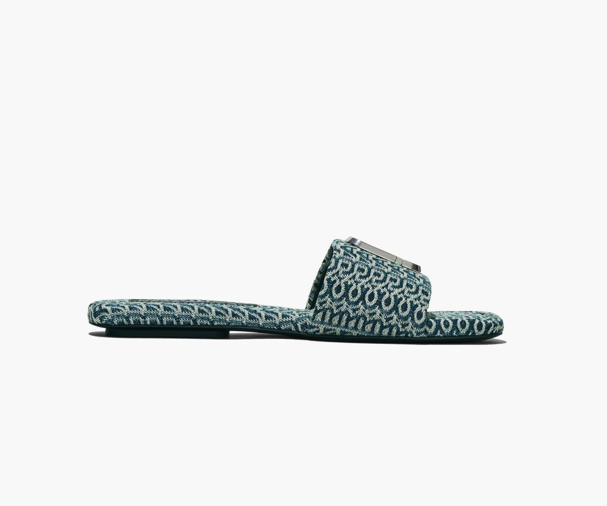 Marc Jacobs J Marc Washed Monogram Denim Sandal Naranjas Azules | 1692308-KM