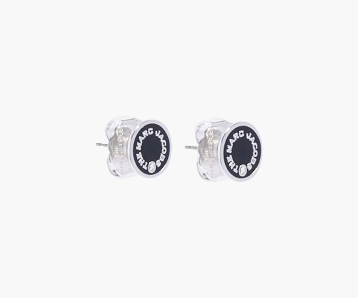 Marc Jacobs Medallion Studs Negras Plateadas | 7106854-AG