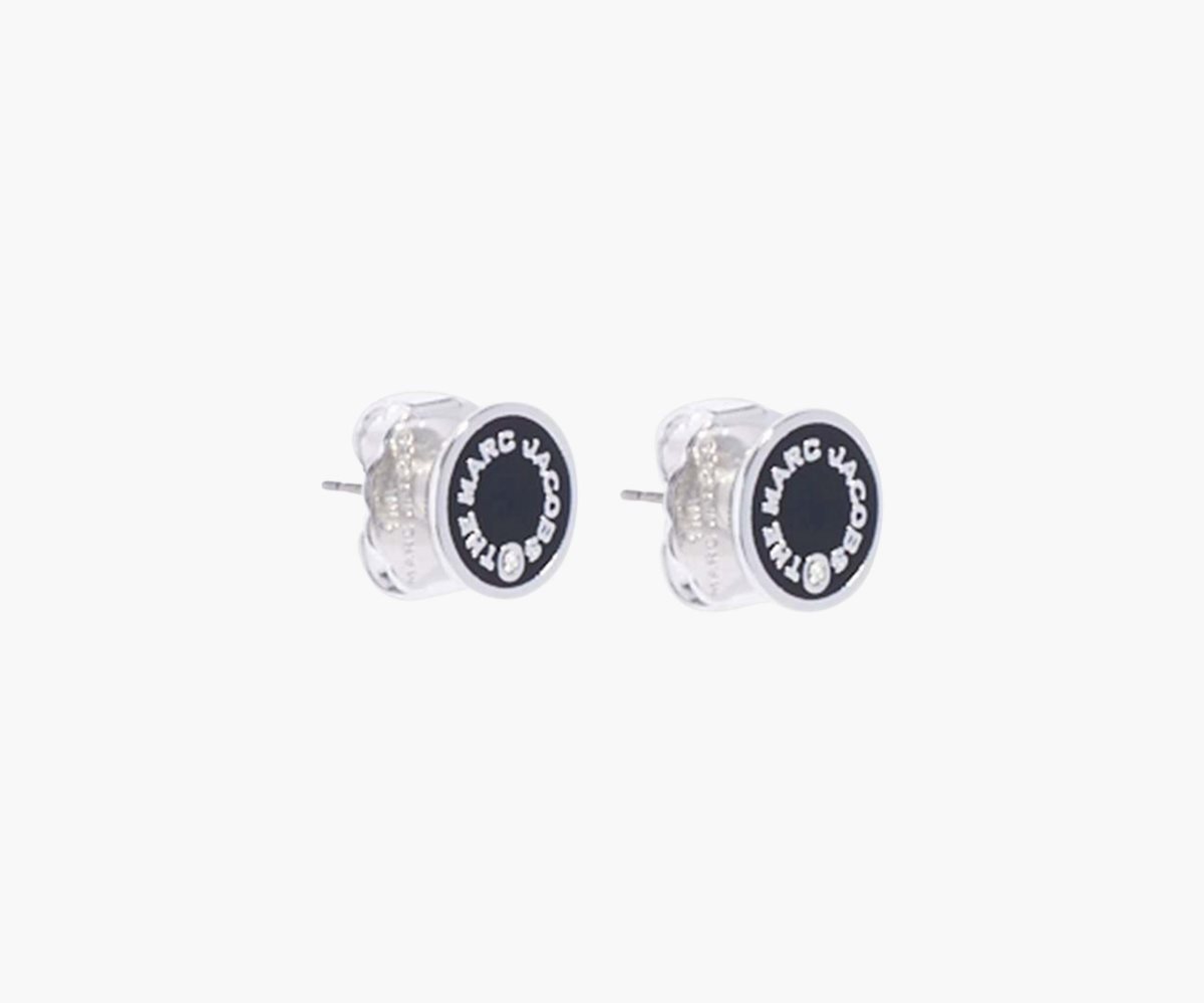 Marc Jacobs Medallion Studs Negras Plateadas | 7106854-AG