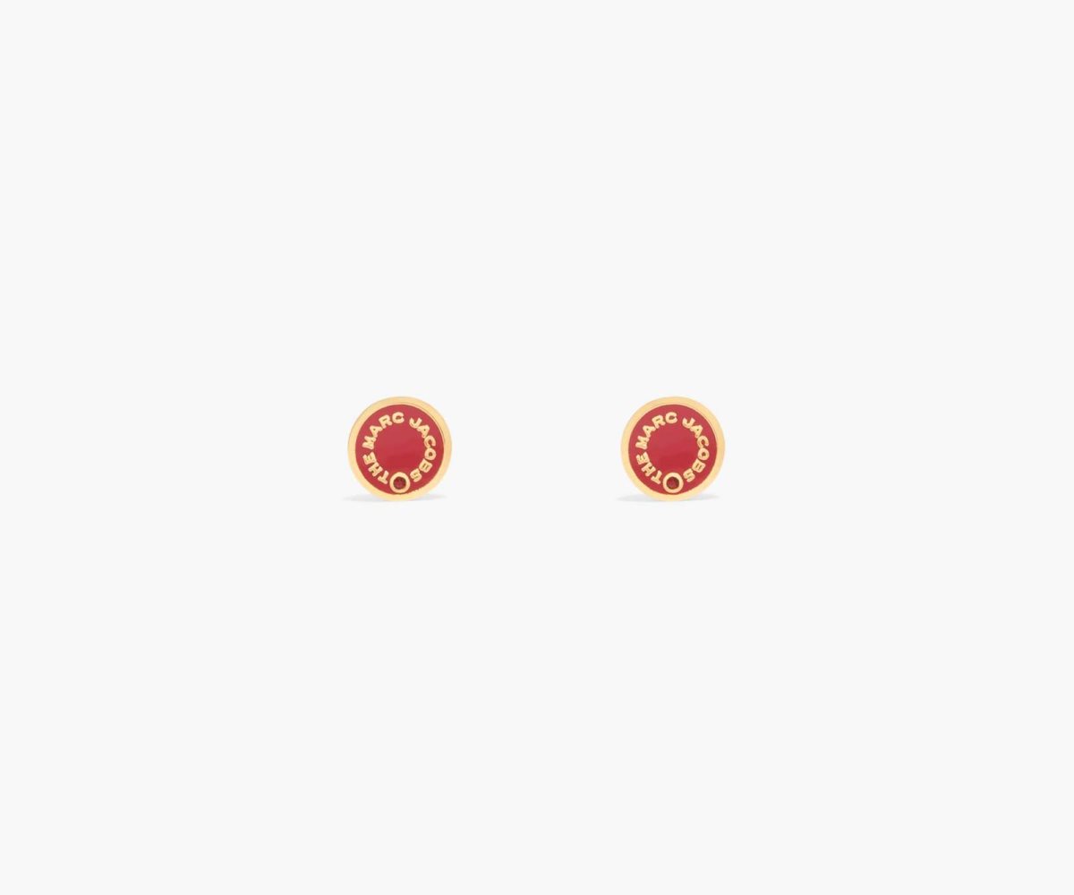 Marc Jacobs Medallion Studs Rojas Doradas | 0268714-ME