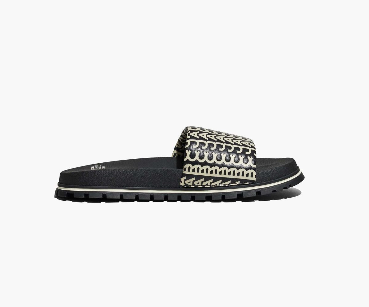 Marc Jacobs Monogram Chanclas Negras Blancas | 0918275-KH