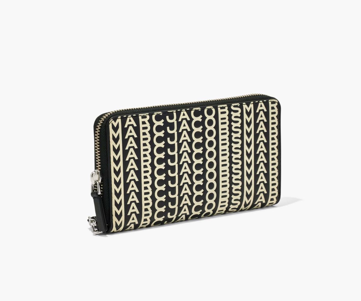 Marc Jacobs Monogram Cuero Continental Wristlet Wallet Negras Blancas | 1894053-OF