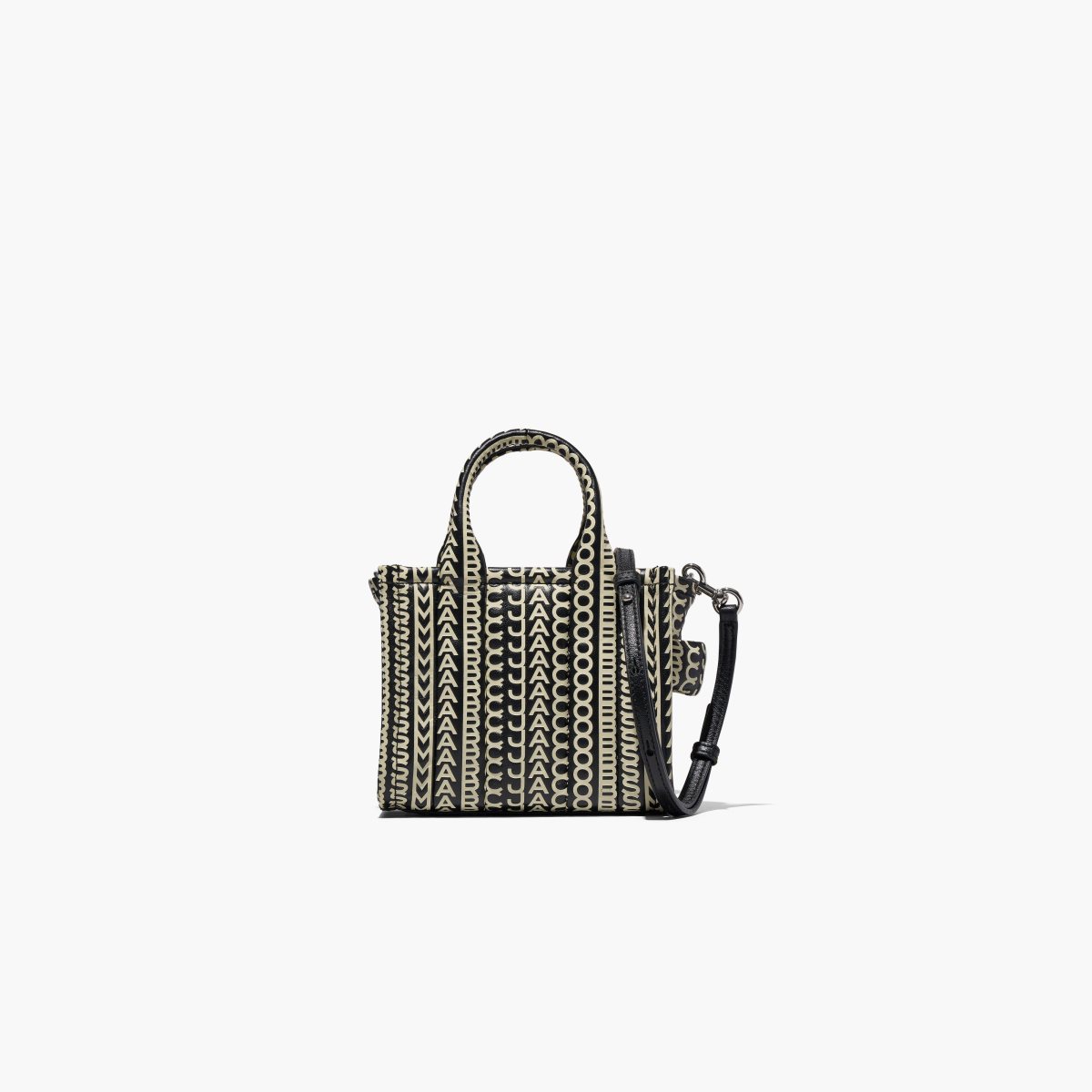 Marc Jacobs Monogram Cuero Micro Tote Negras Blancas | 8297541-QD