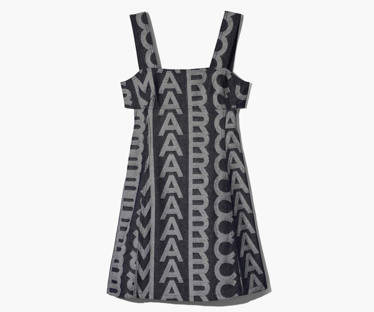 Marc Jacobs Monogram Denim Cutout Vestido Azules | 6185297-ZA