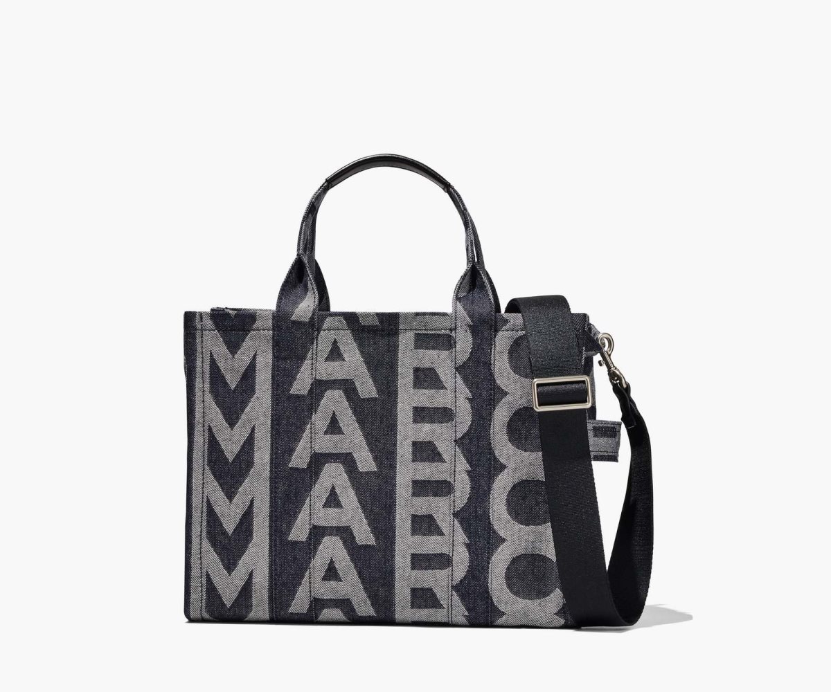 Marc Jacobs Monogram Denim Medium Tote Bag Azules | 3410562-YR