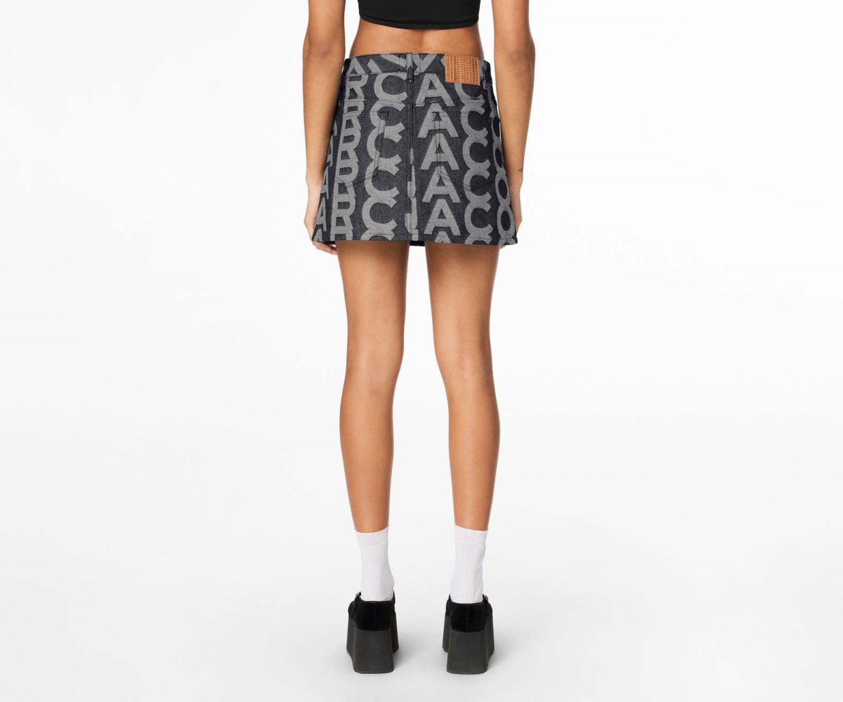 Marc Jacobs Monogram Denim Mini Skirt Azules | 5178923-LS