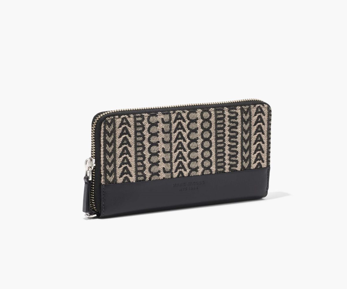 Marc Jacobs Monogram Jacquard Continental Wristlet Wallet Beige Multicolor | 6704923-EF