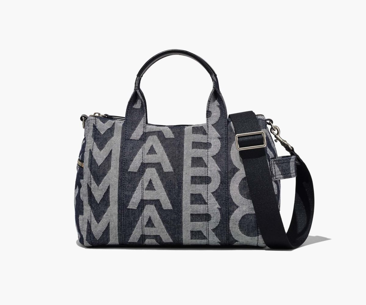 Marc Jacobs Monogram Medium Denim Duffle Bag Azules | 9834627-DF