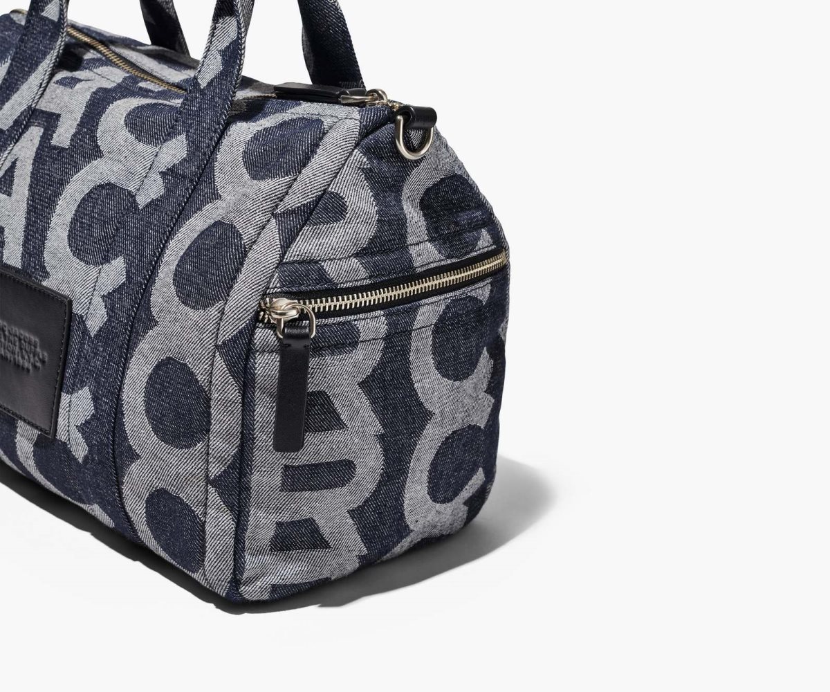 Marc Jacobs Monogram Medium Denim Duffle Bag Azules | 9834627-DF