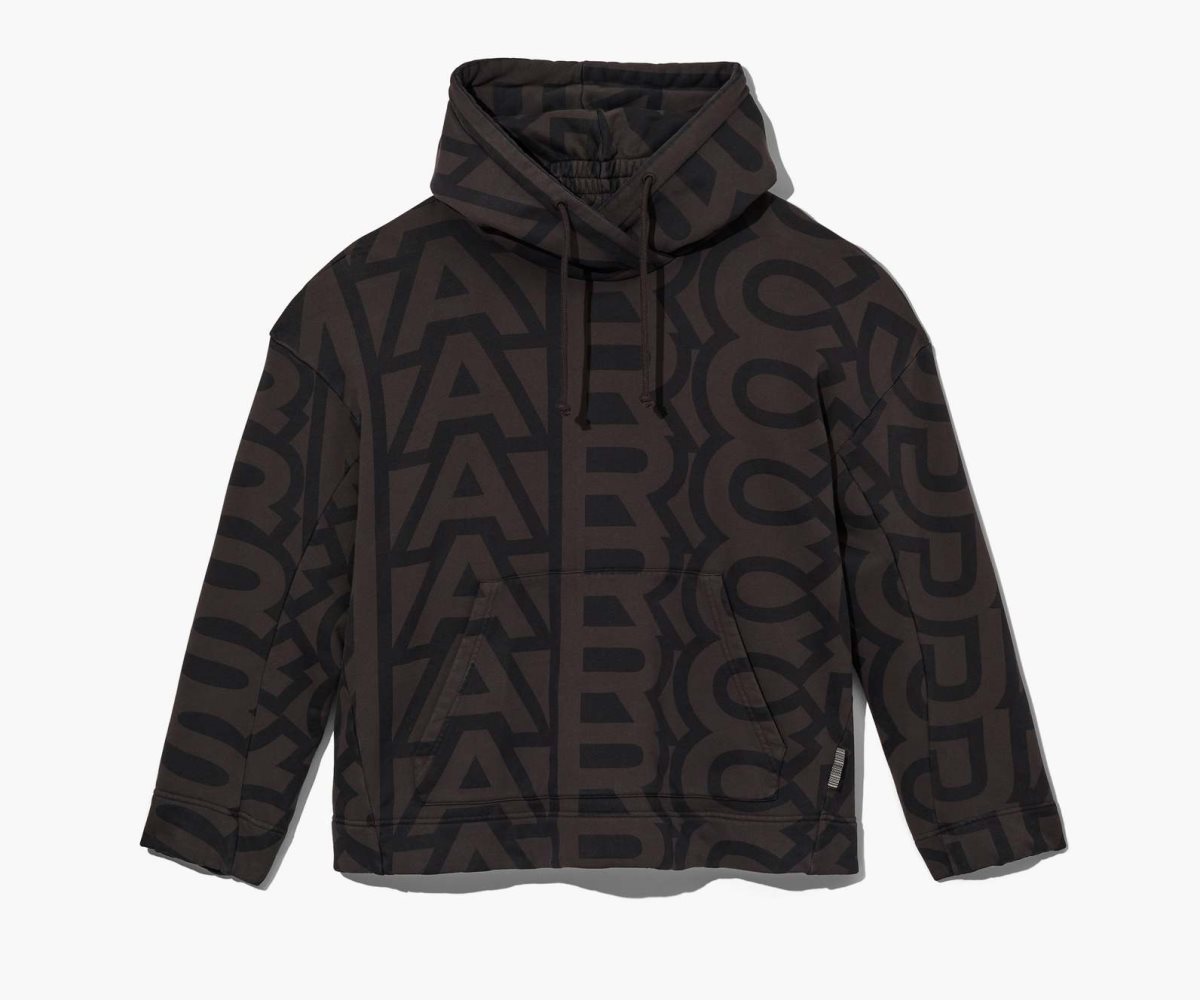 Marc Jacobs Monogram Oversized Hoodie Negras Gris | 3128706-MS