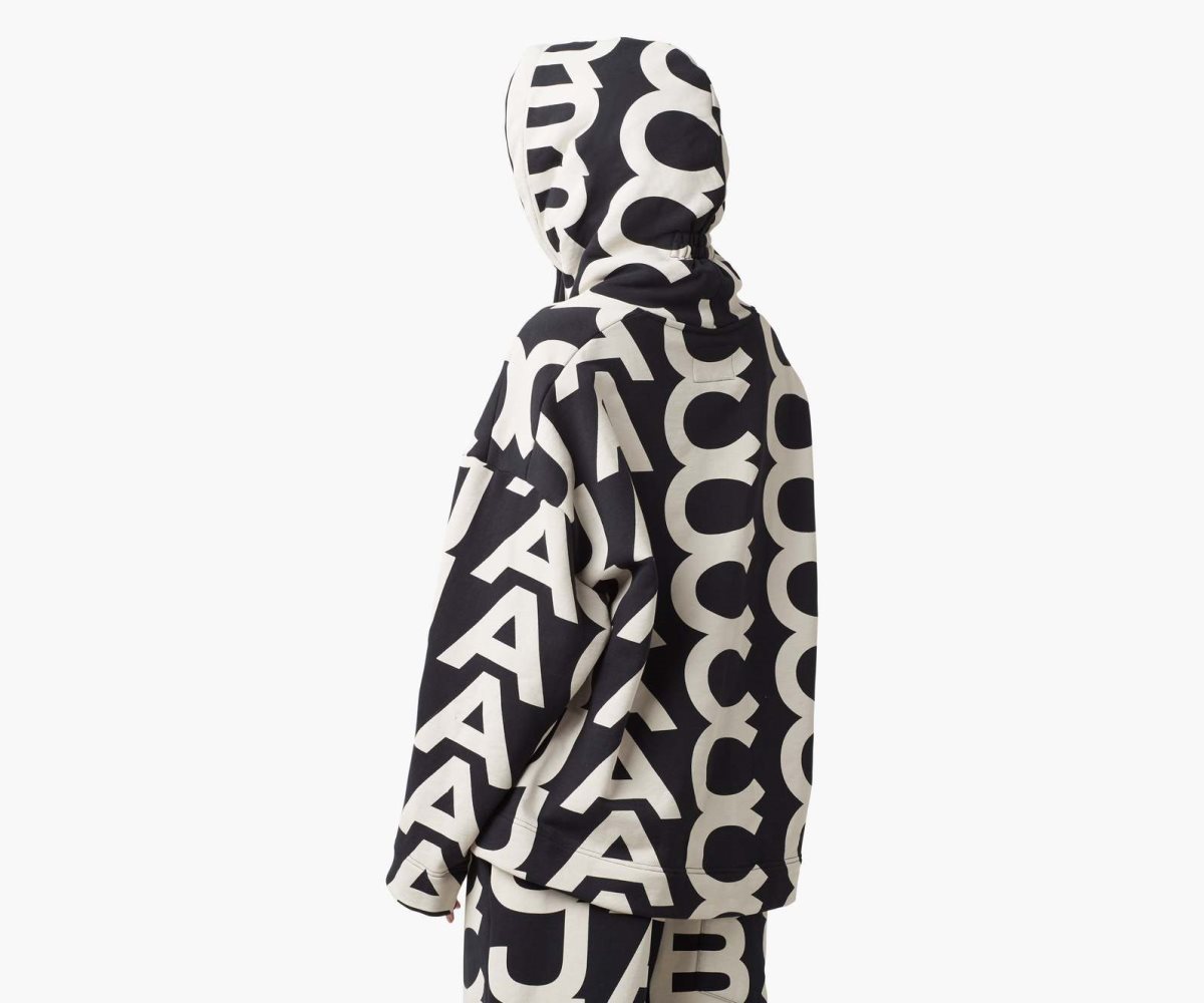 Marc Jacobs Monogram Oversized Hoodie Negras Blancas | 7091436-RA