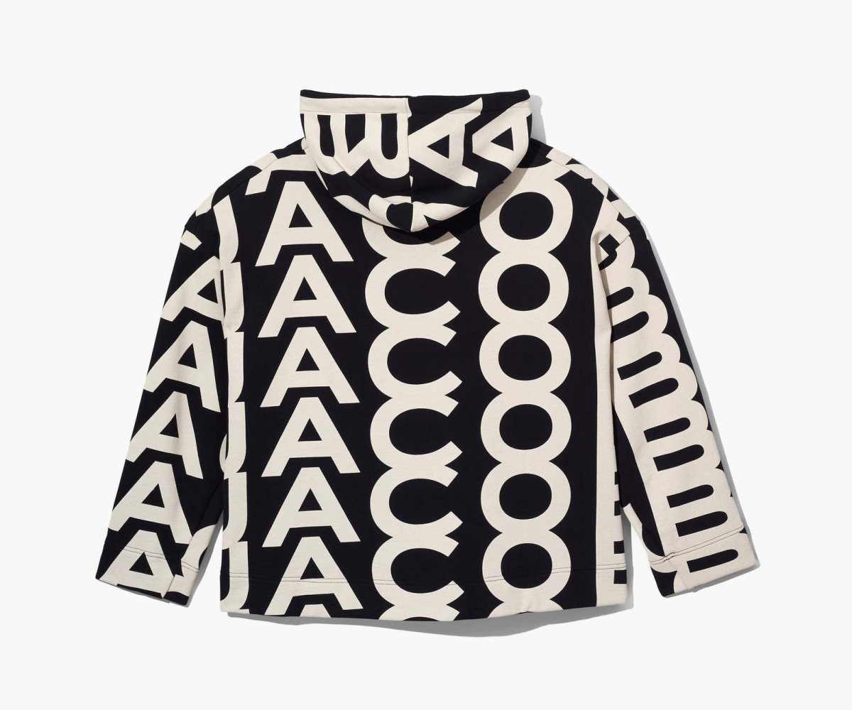 Marc Jacobs Monogram Oversized Hoodie Negras Blancas | 7091436-RA