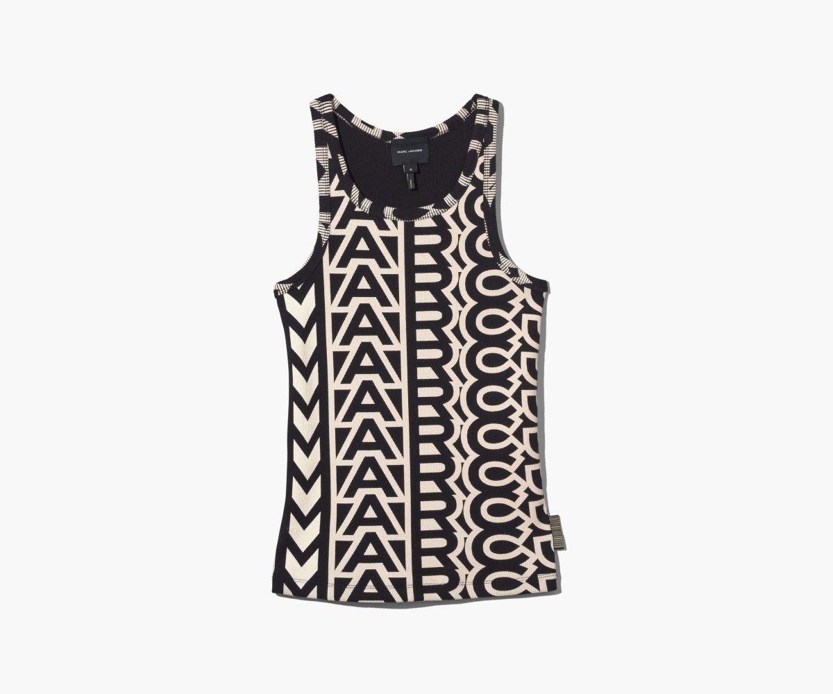 Marc Jacobs Monogram Rib Tank Negras Blancas | 0438917-XF