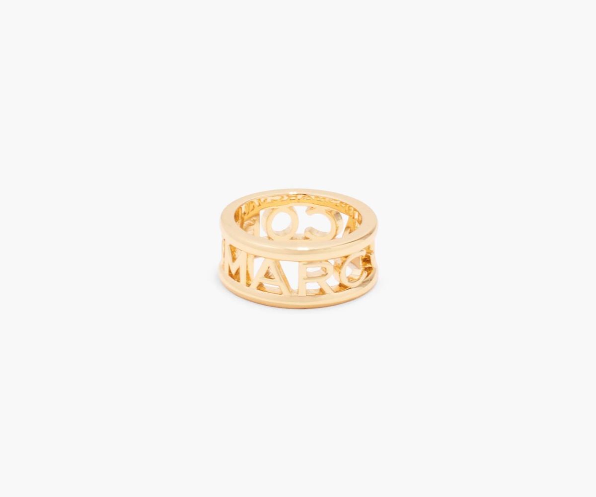 Marc Jacobs Monogram Ring Doradas | 9561423-UV