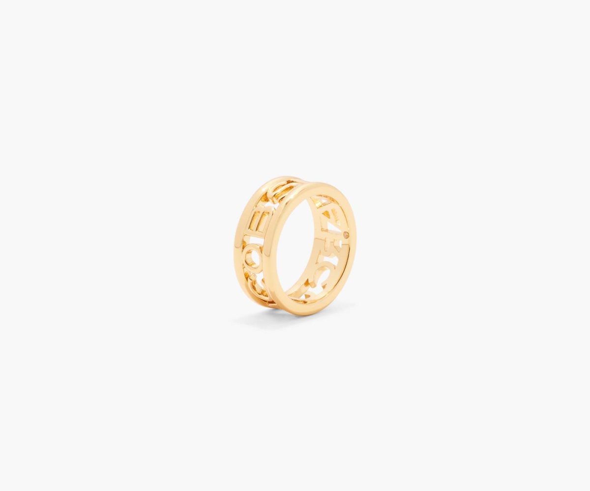 Marc Jacobs Monogram Ring Doradas | 9561423-UV