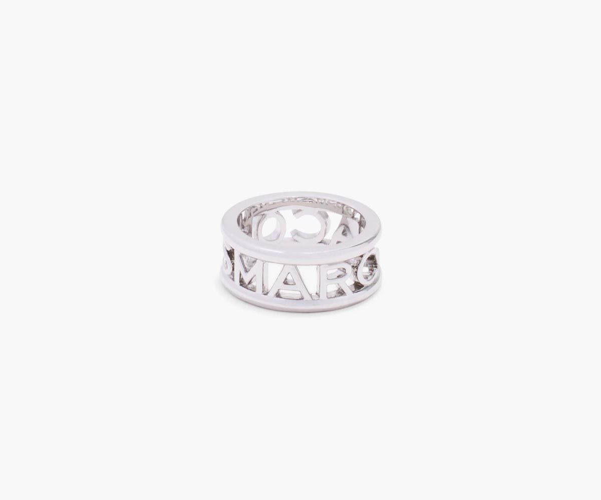 Marc Jacobs Monogram Ring Plateadas | 4386510-VE