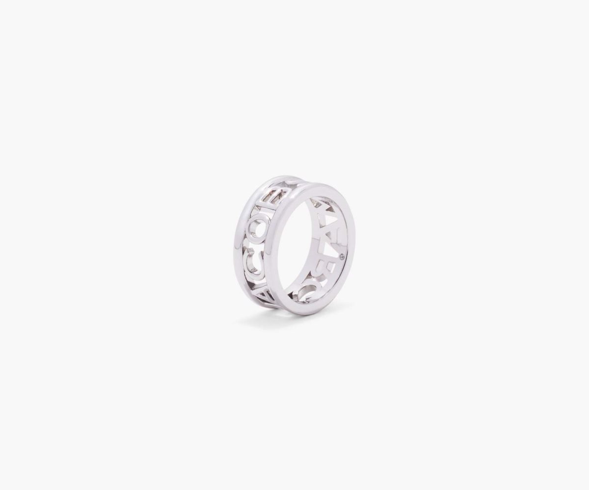 Marc Jacobs Monogram Ring Plateadas | 4386510-VE