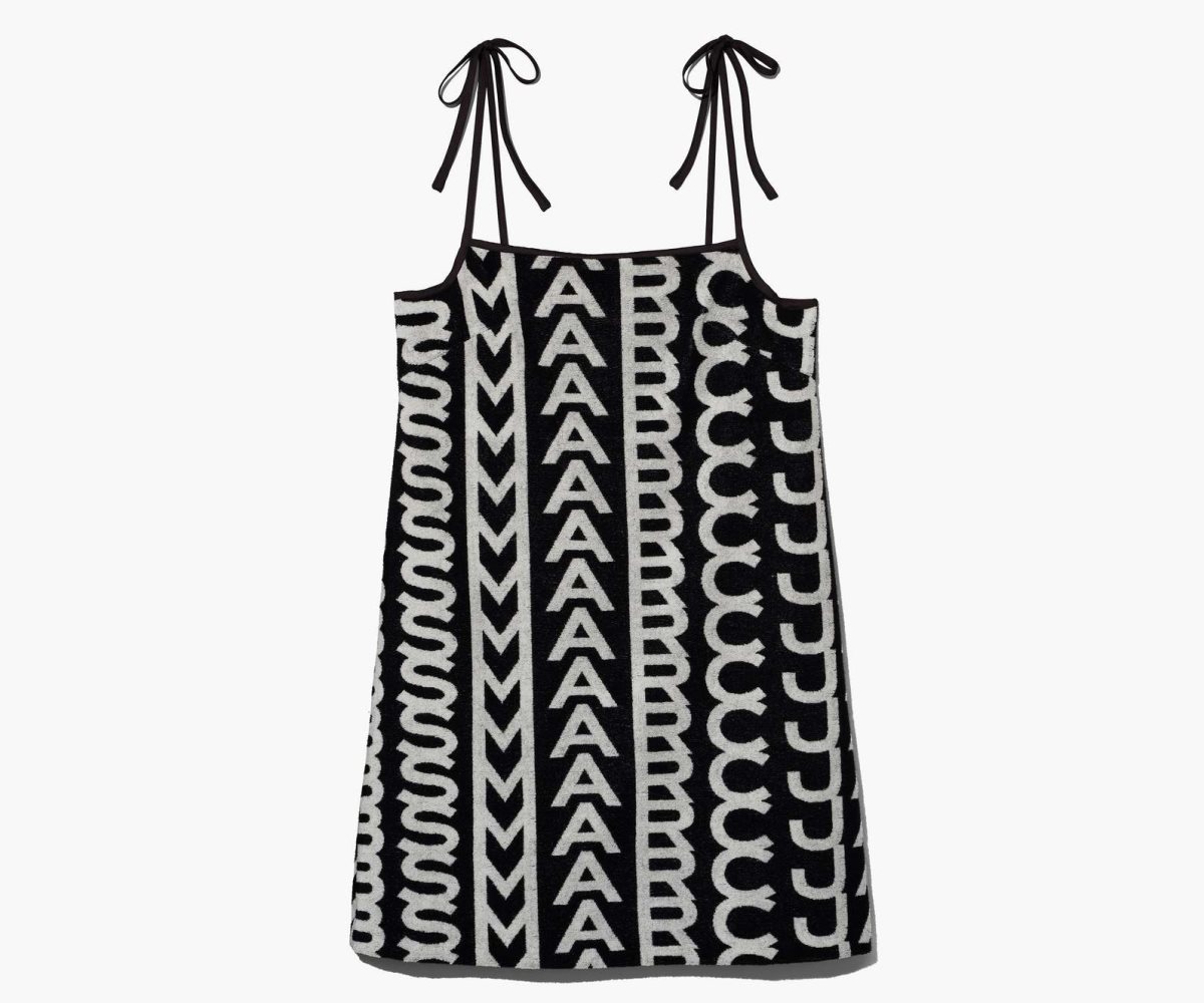 Marc Jacobs Monogram Terry Apron Vestido Negras Blancas | 7062349-VW