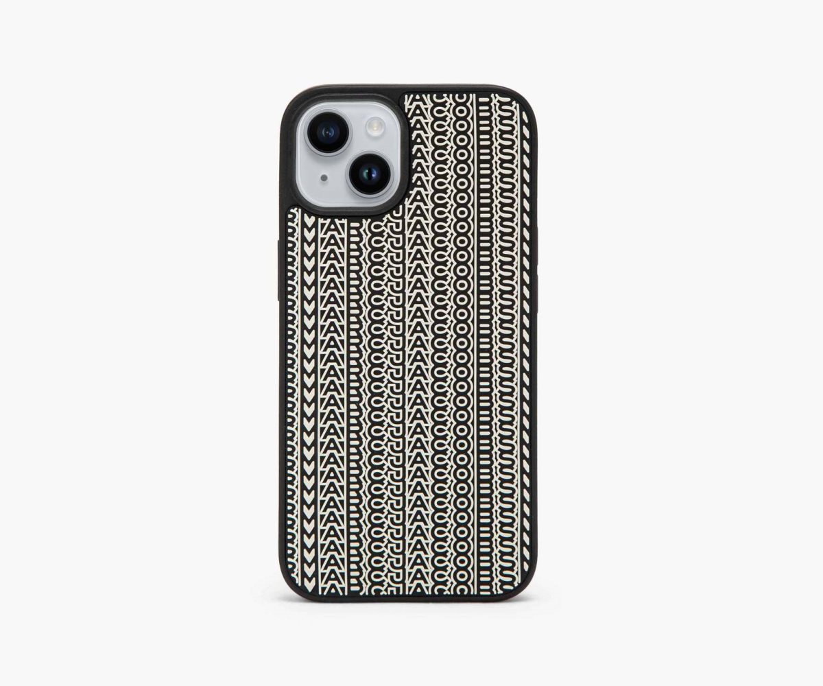 Marc Jacobs Monogram iPhone 14 3D Case Negras Blancas | 3571680-BM