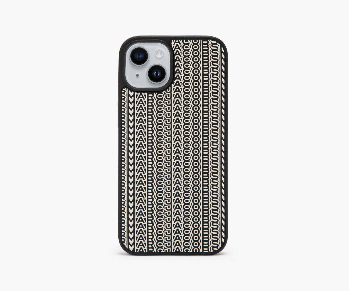 Marc Jacobs Monogram iPhone 14 3D Case Negras Blancas | 3571680-BM