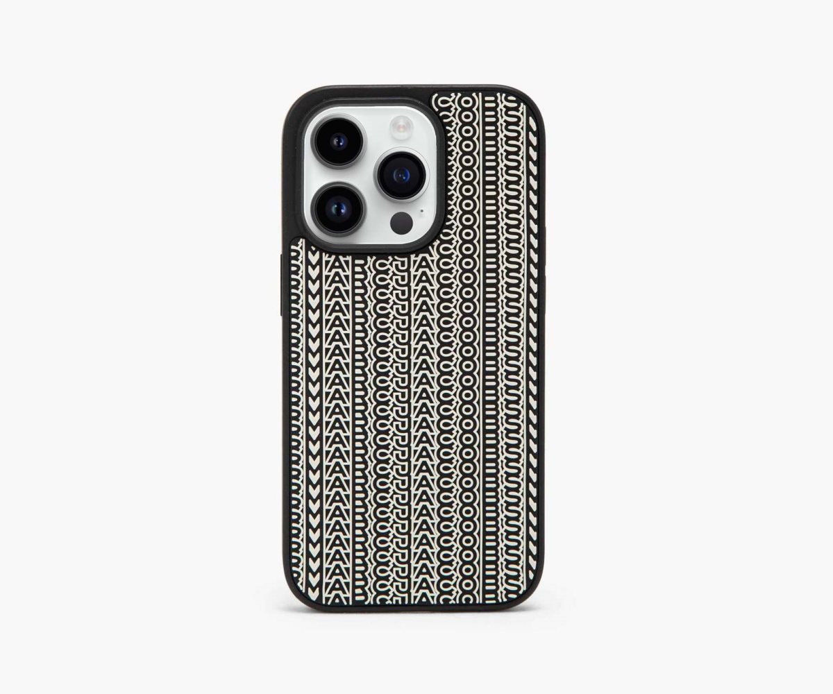 Marc Jacobs Monogram iPhone 14 Pro 3D Case Negras Blancas | 4296038-HO